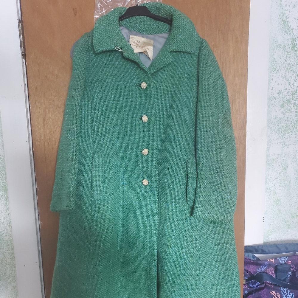 Womens long green jacket